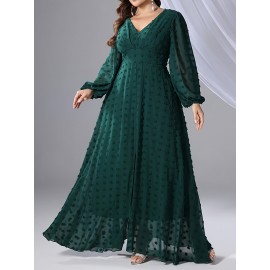 Plus Size, Stylish and Elegant Chiffon Dress with a Touch of Elegance