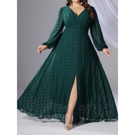 Plus Size, Stylish and Elegant Chiffon Dress with a Touch of Elegance