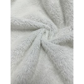 Plus Size Women's Cozy Fleece-Lined Jacket with Hood - Solid Color, Drawstring, Long Sleeves & Zipper - Perfect for Fall/Winter Warmth